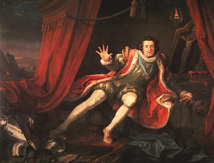 William Hogarth David Garrick as Richard III china oil painting image